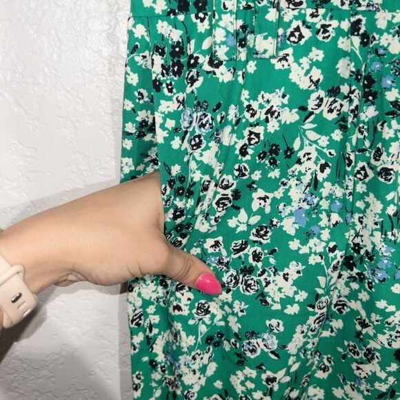 NWT‎ Zara Green Floral Zip Front Jumpsuit Size XS - Picture 5 of 8